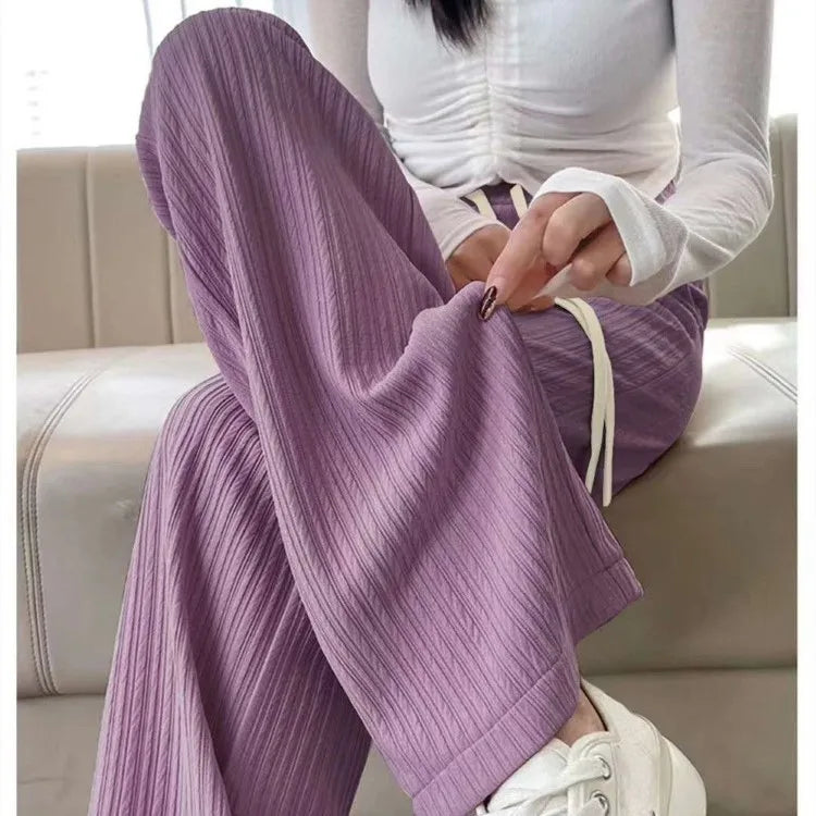 Women's Pencil Pants Jogger Sweatpants Thin Material Seven/Nine Points Length Boting Trousers for Spring Season