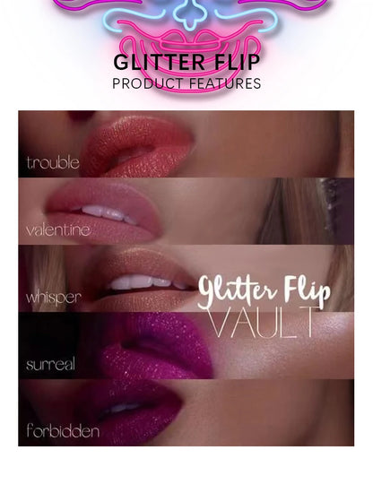 Lip Glaze Long-Lasting Matte Glitter Non-Fading Non-Stick Cup Non-Fading Lip Gloss Metal Shiny Lip Gloss Valentine's Day Gift Lip Glaze