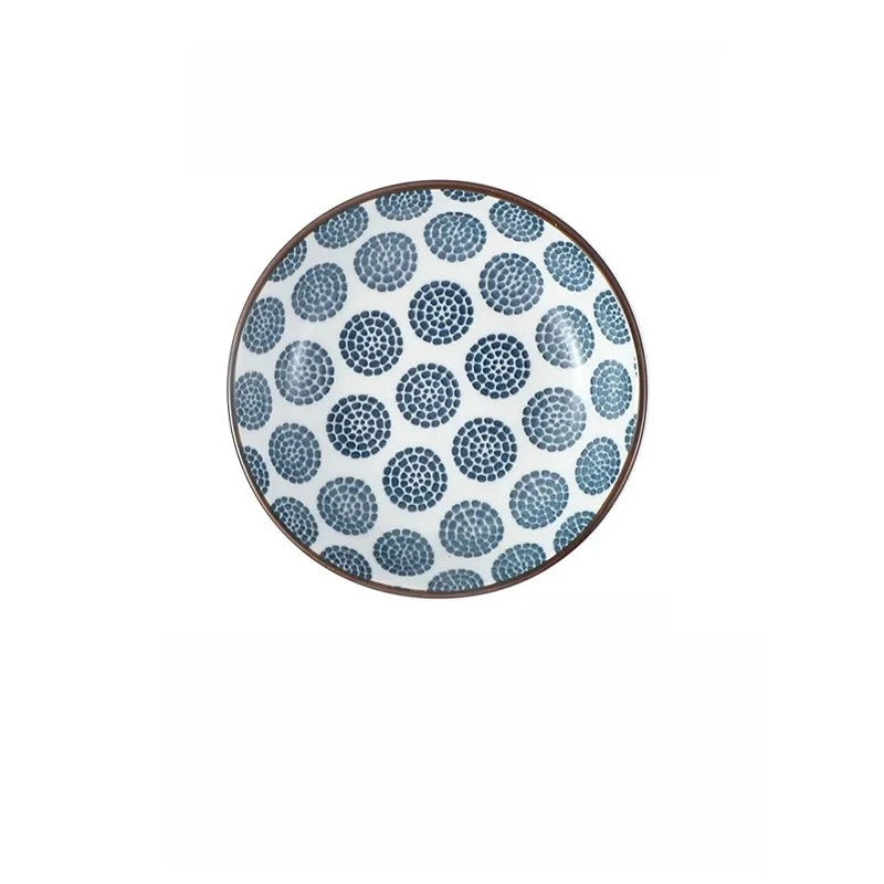 Bohemian Ceramic Condiment Dishes Set Sauce Plates Bowls  Spice Plates for Home  Restaurant Sushi Bar Parties Picnics Camping