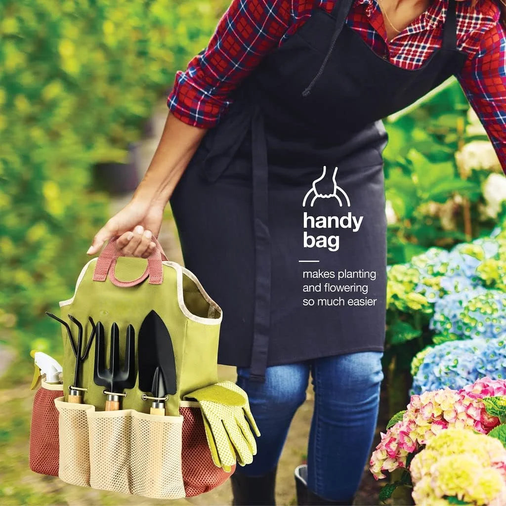 Gardening Tools Set with Fashion Handbag, Durable Complete Garden Supplies Kit, Ideal Gift for Women