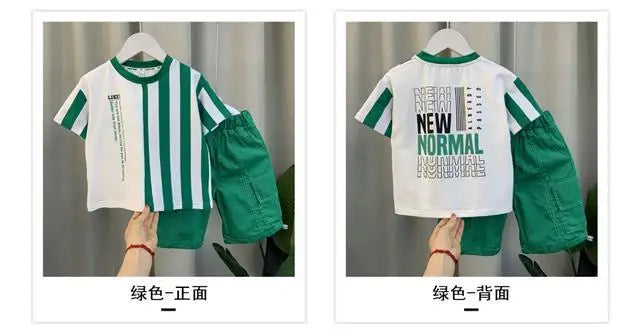 Summer Boy Clothing Suit New Children's Clothes Set Boys Short Sleeve T-Shirt Shorts