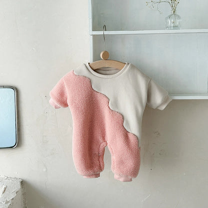 Winter Baby Outfits Boy Girl Clothes Infant Bodysuit Winter Warm Long Sleeve Fleece Baby Romper 0-18 Months Newborn Kid Clothing