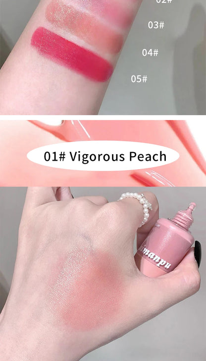 When You Put Blush in a Milk Bottle and Press It Lightly, the Makeup Becomes Clear and the Korean-Style Color Is Well Displayed, with the Color Rising up for a Light and Natural Look, and Is Easy to Apply.