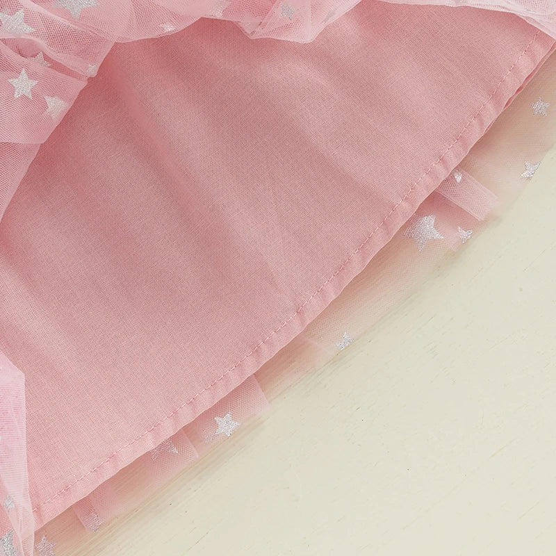 New Girls Dress Sweet Summer Kids Girl 3D Heart Tulle Dress Princess Children Sleeveless Birthday Vestidos Holiday Wear