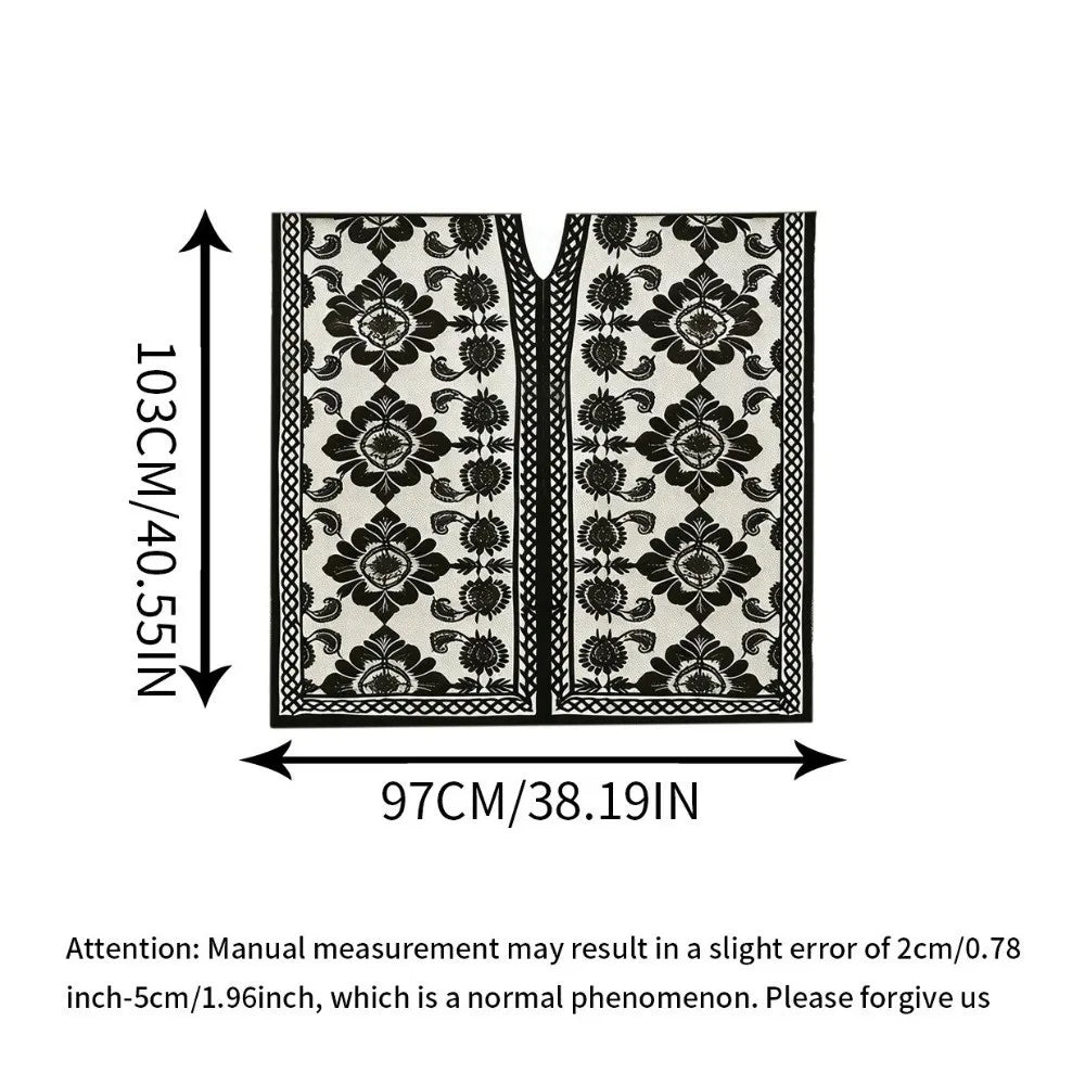 Breathable Lace Mesh Sunscreen Beach Cover Up Plus Size Casual Bohemian Shawl Transparent Floral Swimsuit Cover Up Vacation