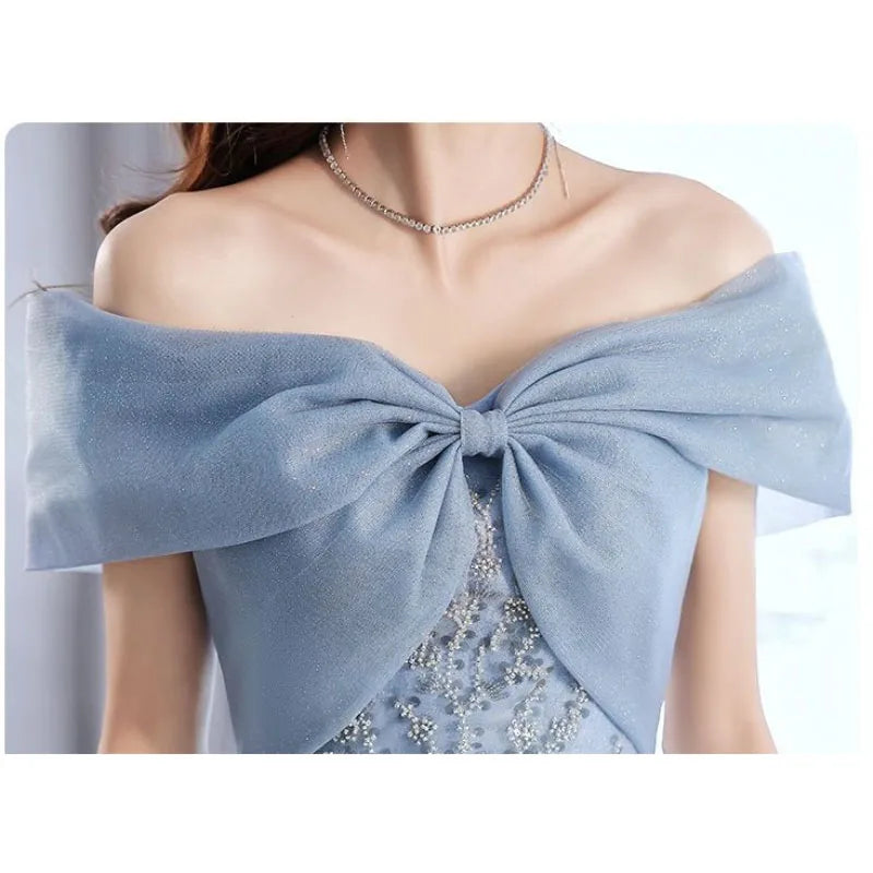 Birthday Party Evening Dresses Women Spring Summer New Slim Banquet Student Graduation Performance Dress Art Test Host Dress