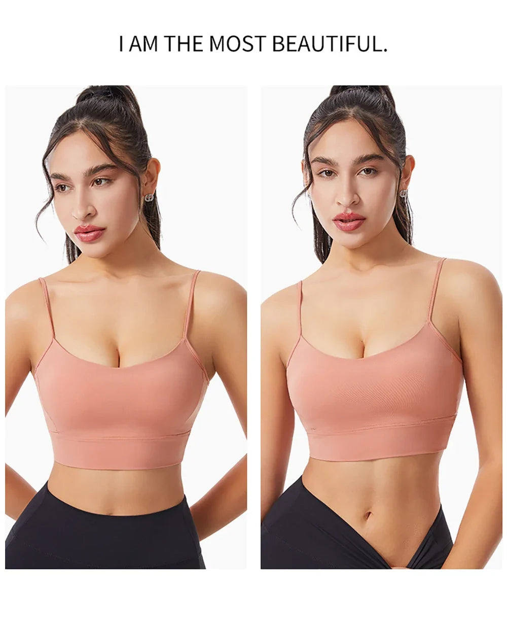Low Back Sports Bra For Women Low Impact Padded Workouts No Underwire Bralette Beauty Back Yoga Spaghetti Straps Vest Tops