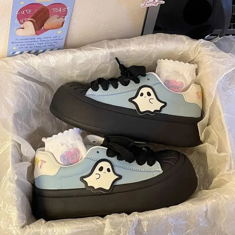 Shoes for Women High on Platform Round Toe Woman Footwear Trends  Comfortable and Elegant Walking Aesthetic Vulcanized Shoe