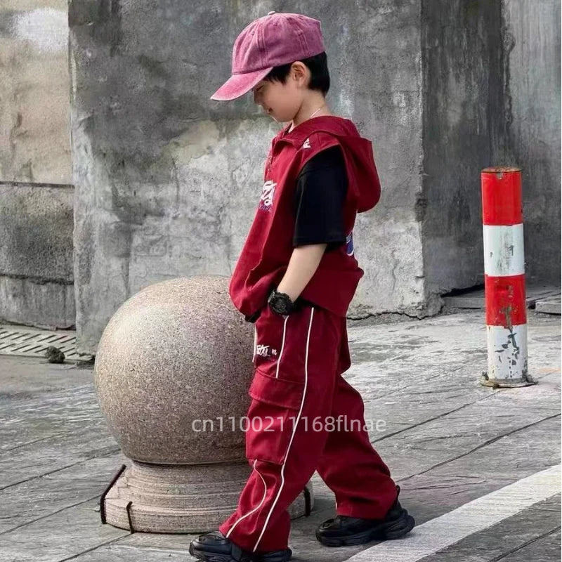 Street Dance Children's Trendy Clothing, Girls' Jazz Dance Clothing, Hip-hop Boys' Sets, Runway Performance Costumes