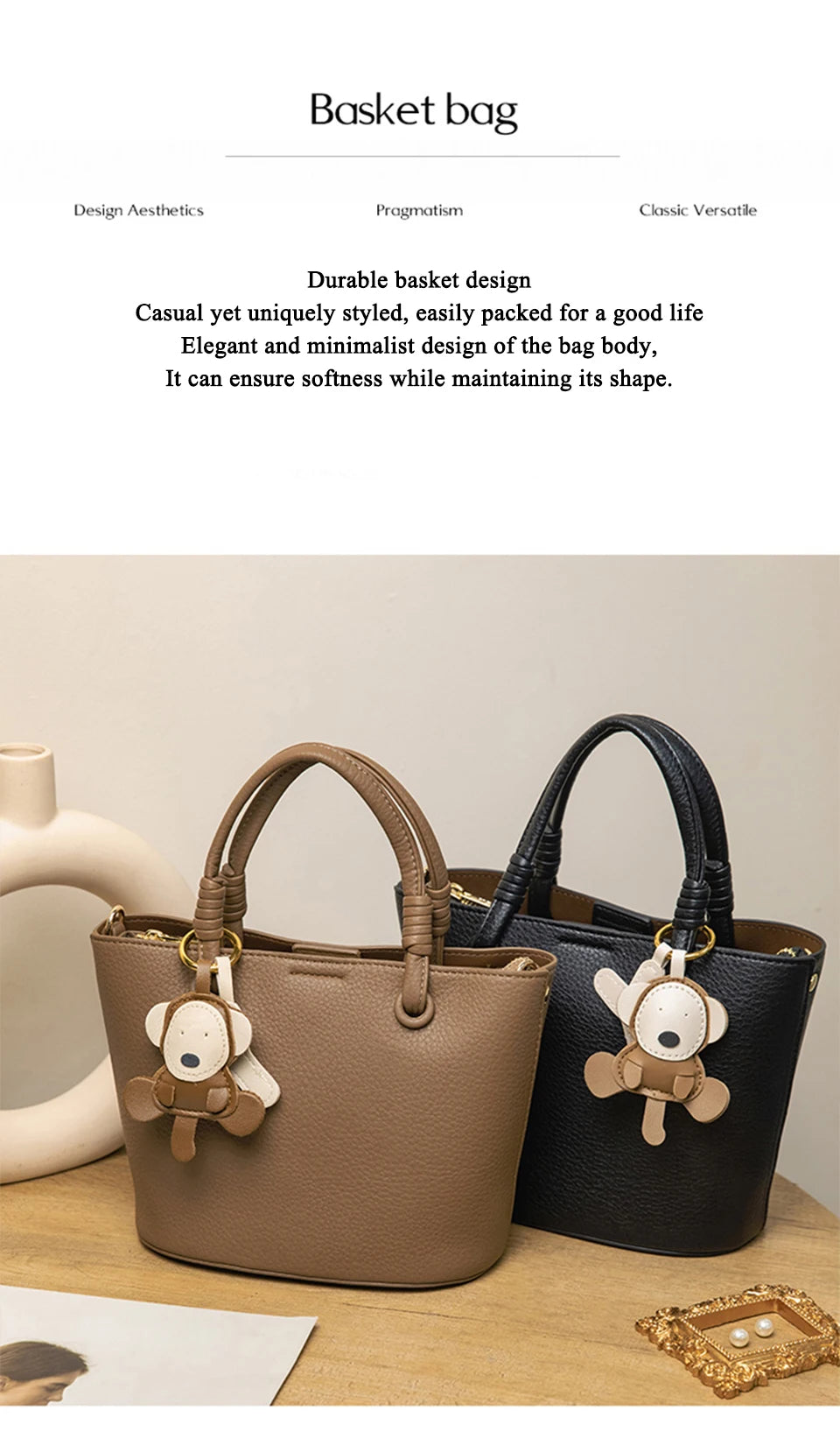 2024 New Bucket Bag for Women, Fashionable and Versatile, Handheld, Diagonal, High End, Single Shoulder, Small and Unique Design