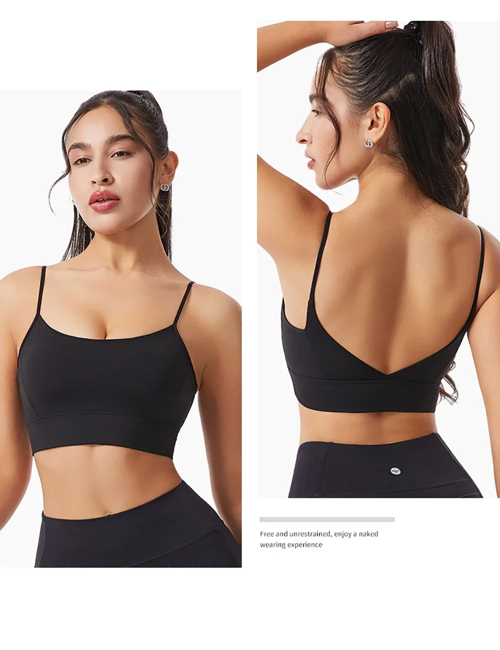 Low Back Sports Bra For Women Low Impact Padded Workouts No Underwire Bralette Beauty Back Yoga Spaghetti Straps Vest Tops