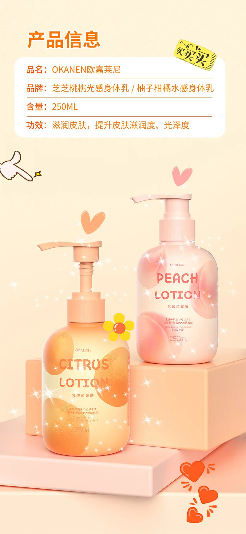 Niacinamide Body Milk Pomelo Citrus Lactic Acid Bacteria Brightening Body Cream Soft and Moisturizing Body Care
