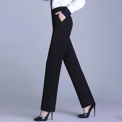 Simple Casual Women Suit Pants Straight Leg Pants Office Ladies Female Trousers Versatile Business Casual Pants Office Trousers