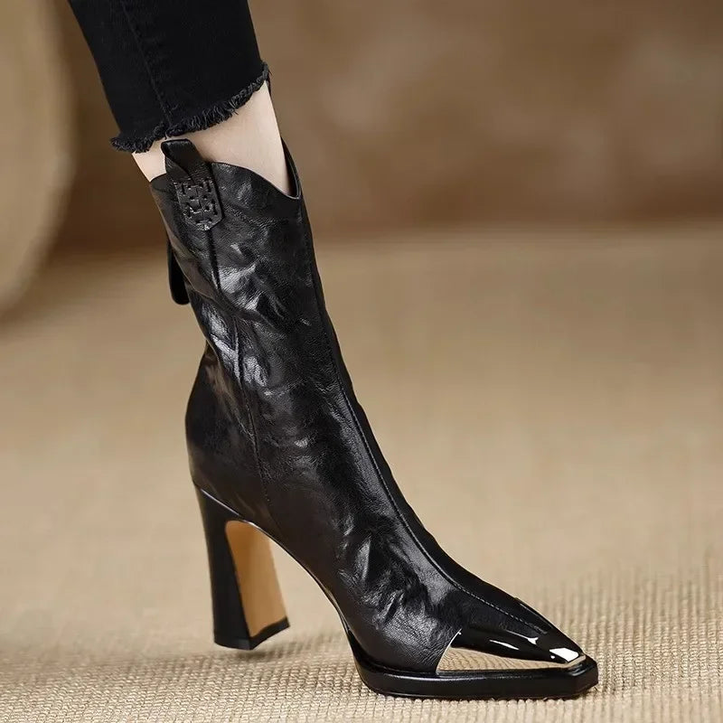 Women's Boots  Autumn/Winter New Style Sharp Scalp Boots High Heels Women's Elegant Short Boots