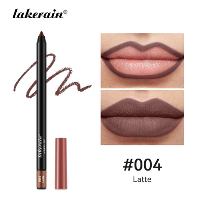 Lipliner Pencil Waterproof Matte Red Contour Tint Lipstick Long Lasting Non-stick Cup Moisturising Lips Makeup 12 Colors