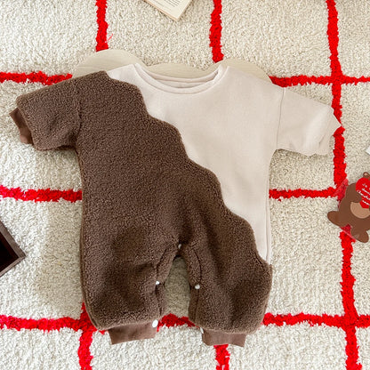 Winter Baby Outfits Boy Girl Clothes Infant Bodysuit Winter Warm Long Sleeve Fleece Baby Romper 0-18 Months Newborn Kid Clothing