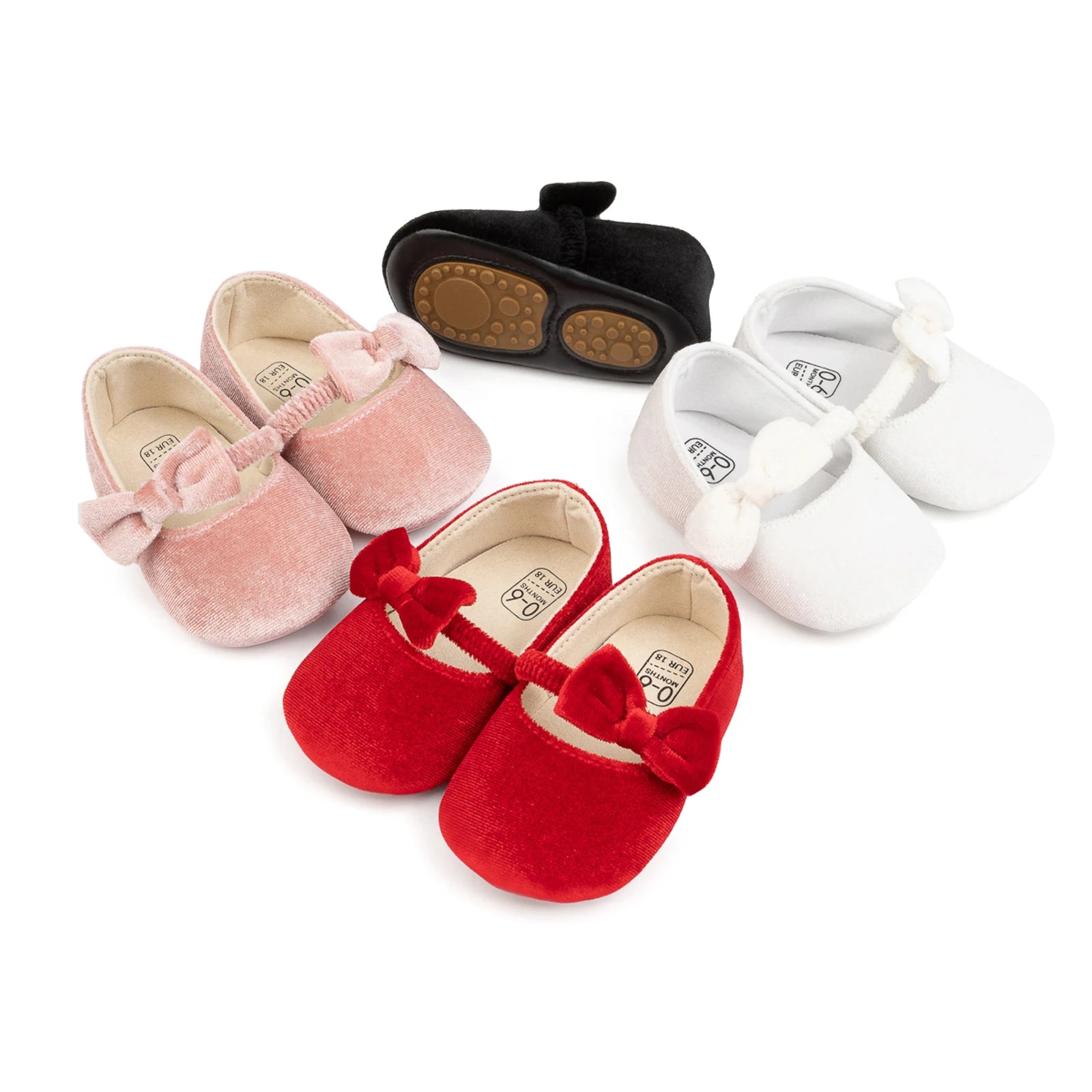 newborn red dress shoes Girls' Baby Deer Infant & Toddler & Little Kid Shelly Flats in Red Size 3