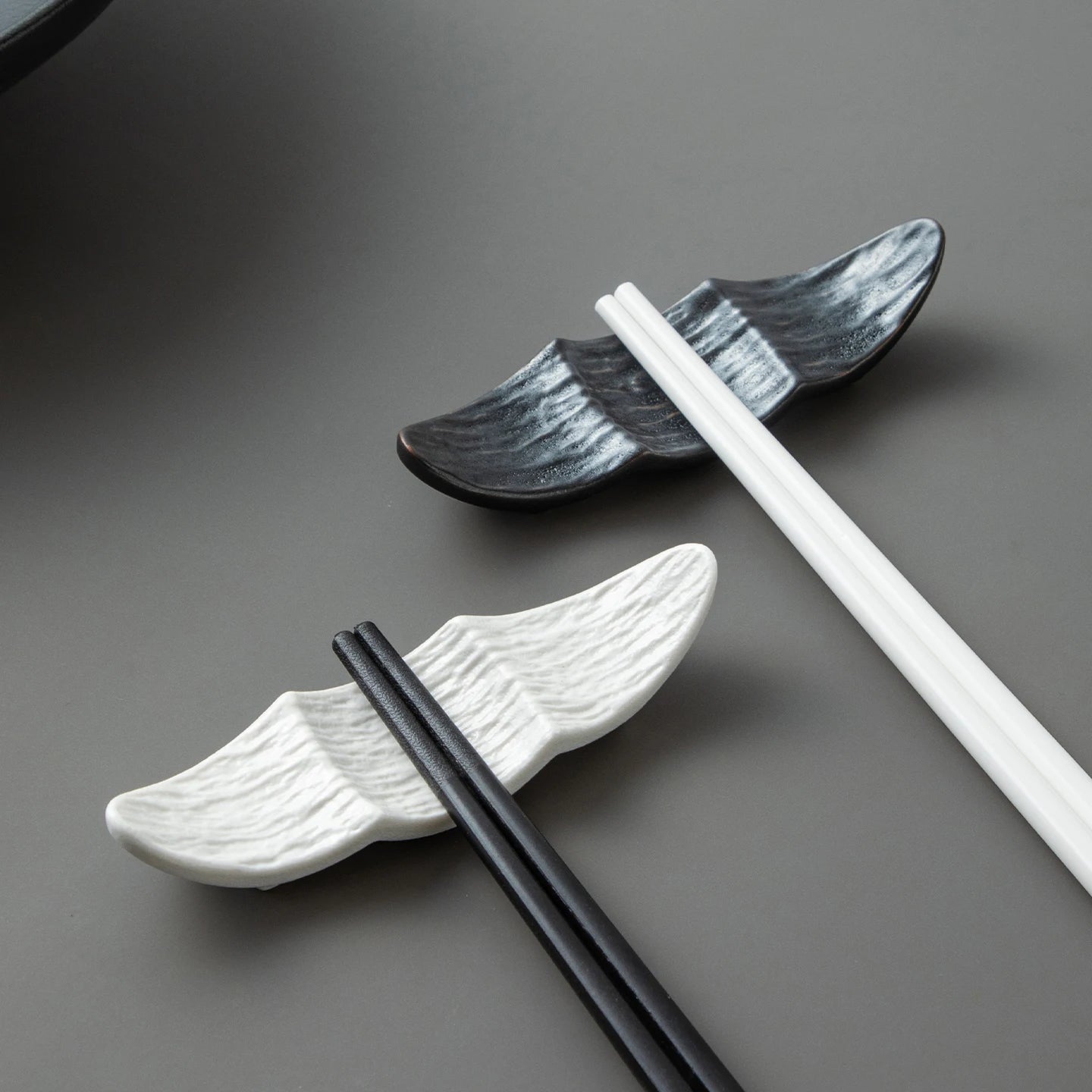 Ship Shape Ceramic Chopstick Rest New Household Stone Texture High End Hotel Utensils Solid High Aesthetic Creative Tableware