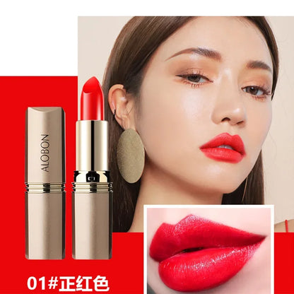 10 Colors Pink Lipstick Waterproof Matte 24 Hours Long Lasting Non-Stick Cup Red Rose Lip Tint Velvet Cosmetic Women Make Up