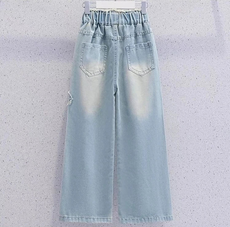 Child House Clothing Elementary Girl Summer Clothes Kids Set Korean Children's  Girly Setup Outdoor Top Girls Outfit Sets