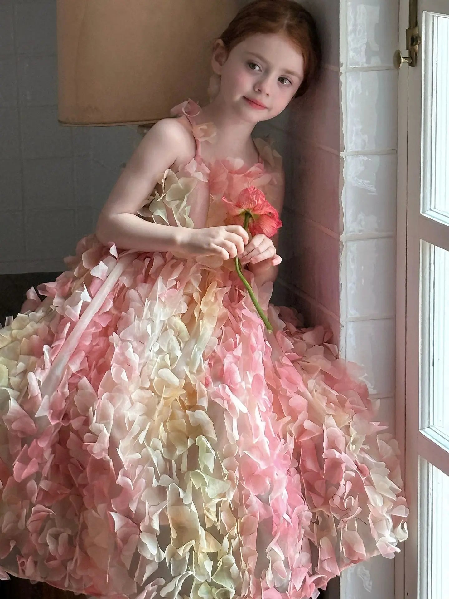 Children Heavy Industry Flower Dress Girls Birthday Banquet Princess Dress Children High End Performance Dress