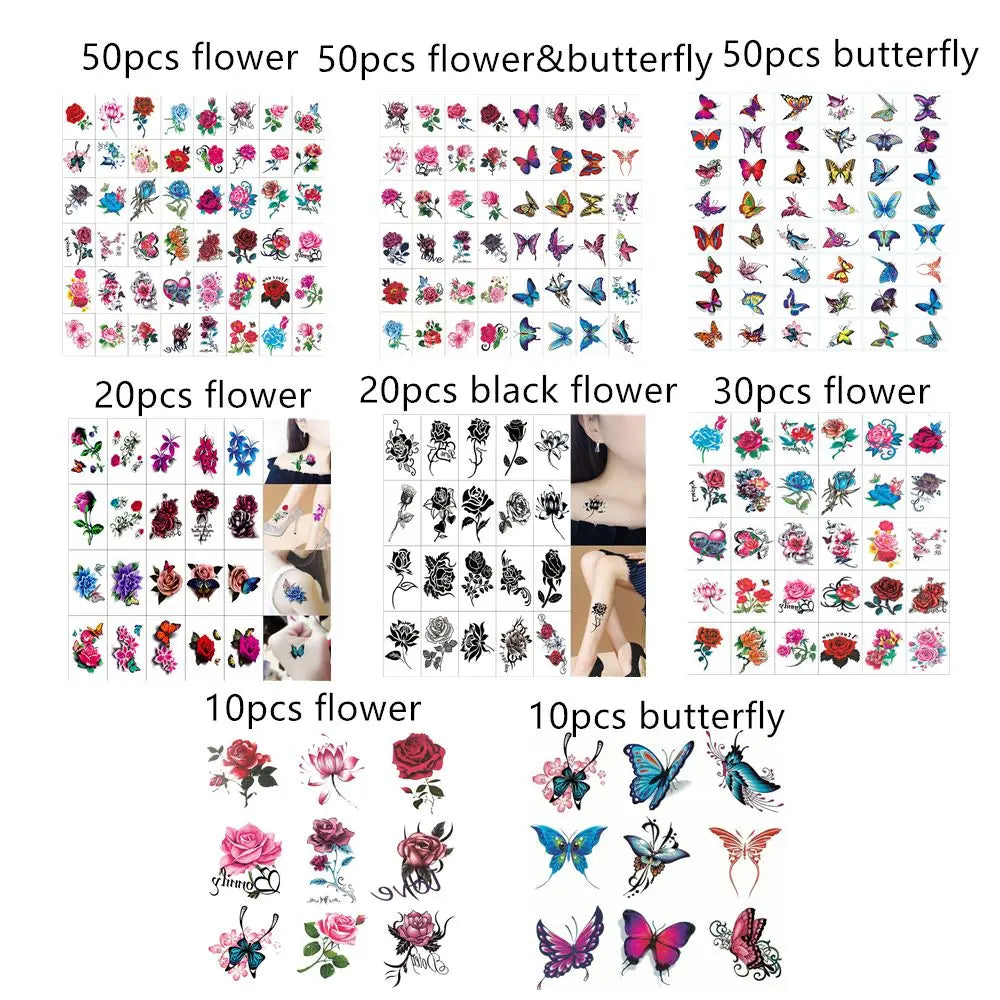 Fashion Butterfly Women Tattoos Body Art Stickers Waterproof Tattoo Stickers Temporary