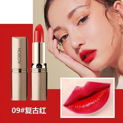 10 Colors Pink Lipstick Waterproof Matte 24 Hours Long Lasting Non-Stick Cup Red Rose Lip Tint Velvet Cosmetic Women Make Up