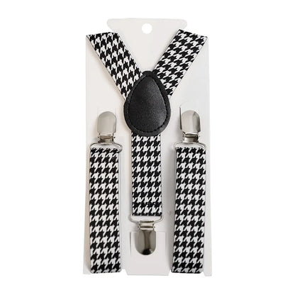 2.5cm Children's Suspender Adjustable Straps Buckles Length Clothing with Three Elastic Clips Suspender Kids Wedding Accessories