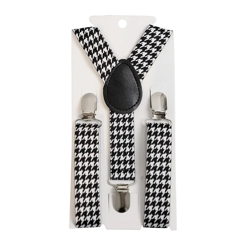 Children's Suspender Adjustable Straps Buckles Length Clothing with Three Elastic Clips Suspender Kids Wedding Accessories