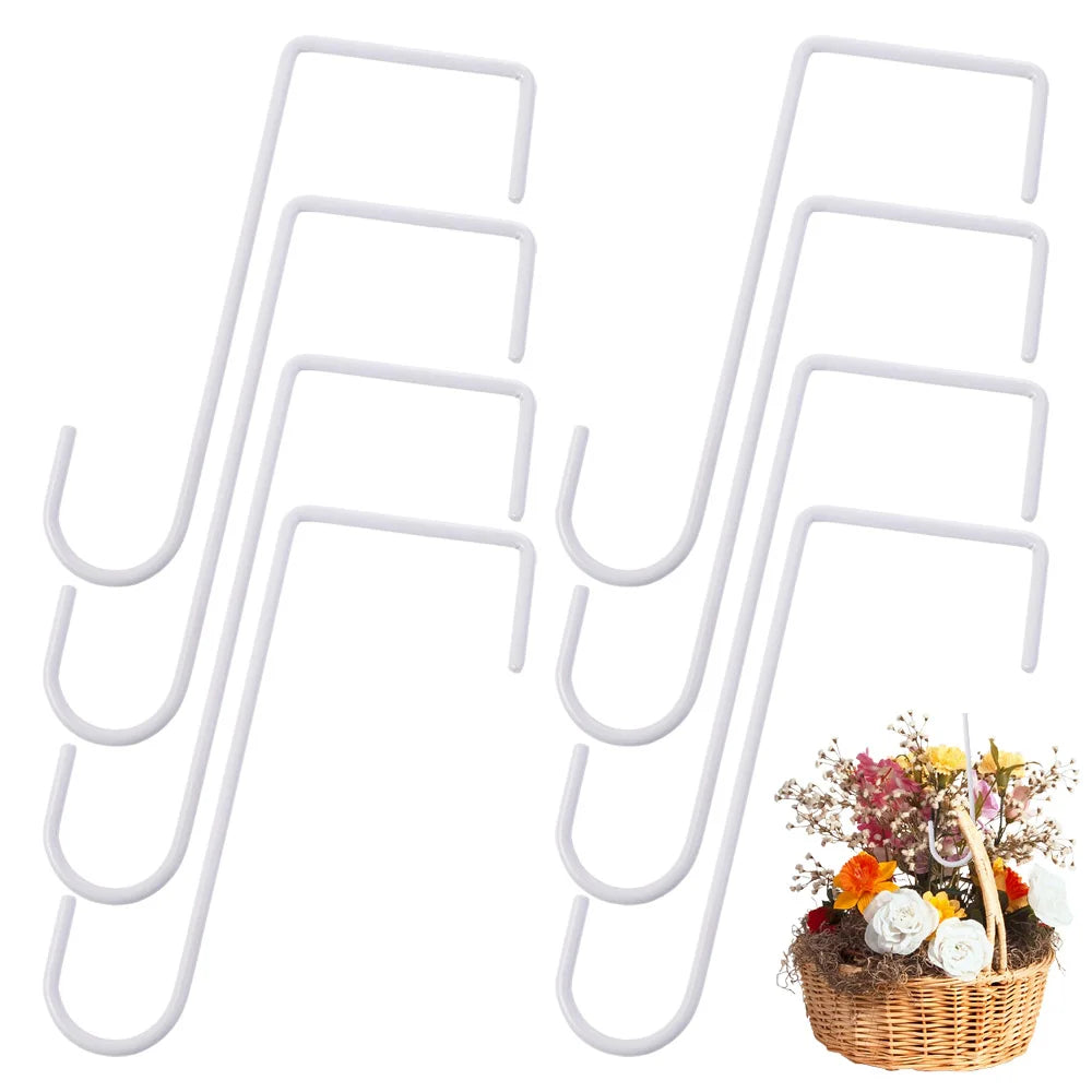 Gardening Accessories Iron Fence Hooks Durable Reusable Fence Flower Groove Hooks Creative Railing Hooks Flower Basket