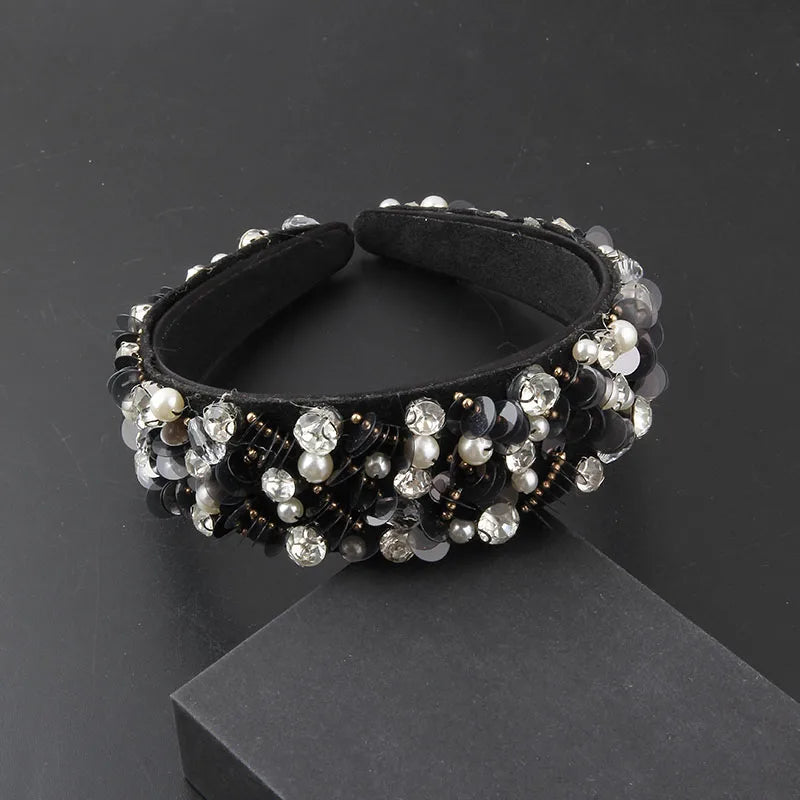 Gorgeous Personality Rhinestone Headwear Fashion Hairband Luxury Baroque Rhinestone Headband Wedding Ladies Bridal Hair