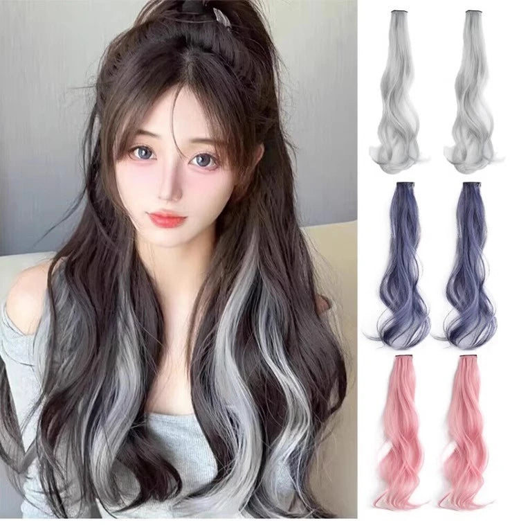 Sweet Kids Girl Wigs Hair Clip Cute Cool Candy Color Braid Wigs Hair Pin Hanging Ears Hair Dyeing Wig Headwear