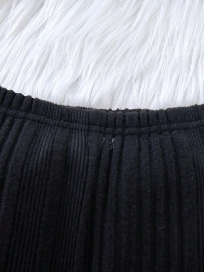 BOYS AND GIRLS FASHION TREND THREE COLOR LONG SLEEVED TOP ROUND NECK SWEATER PANTS 2-PIECE SET