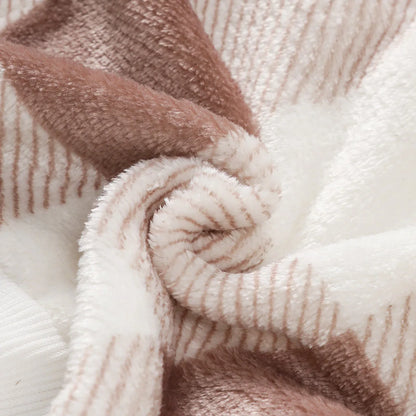 Baby Boys and Girls Winter Plush Clothing Set Long Sleeved Plaid Top+Pants 2PCS Warm Clothes Outfits for 3-24 Months Toddler Boy