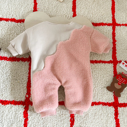 Winter Baby Outfits Boy Girl Clothes Infant Bodysuit Winter Warm Long Sleeve Fleece Baby Romper 0-18 Months Newborn Kid Clothing