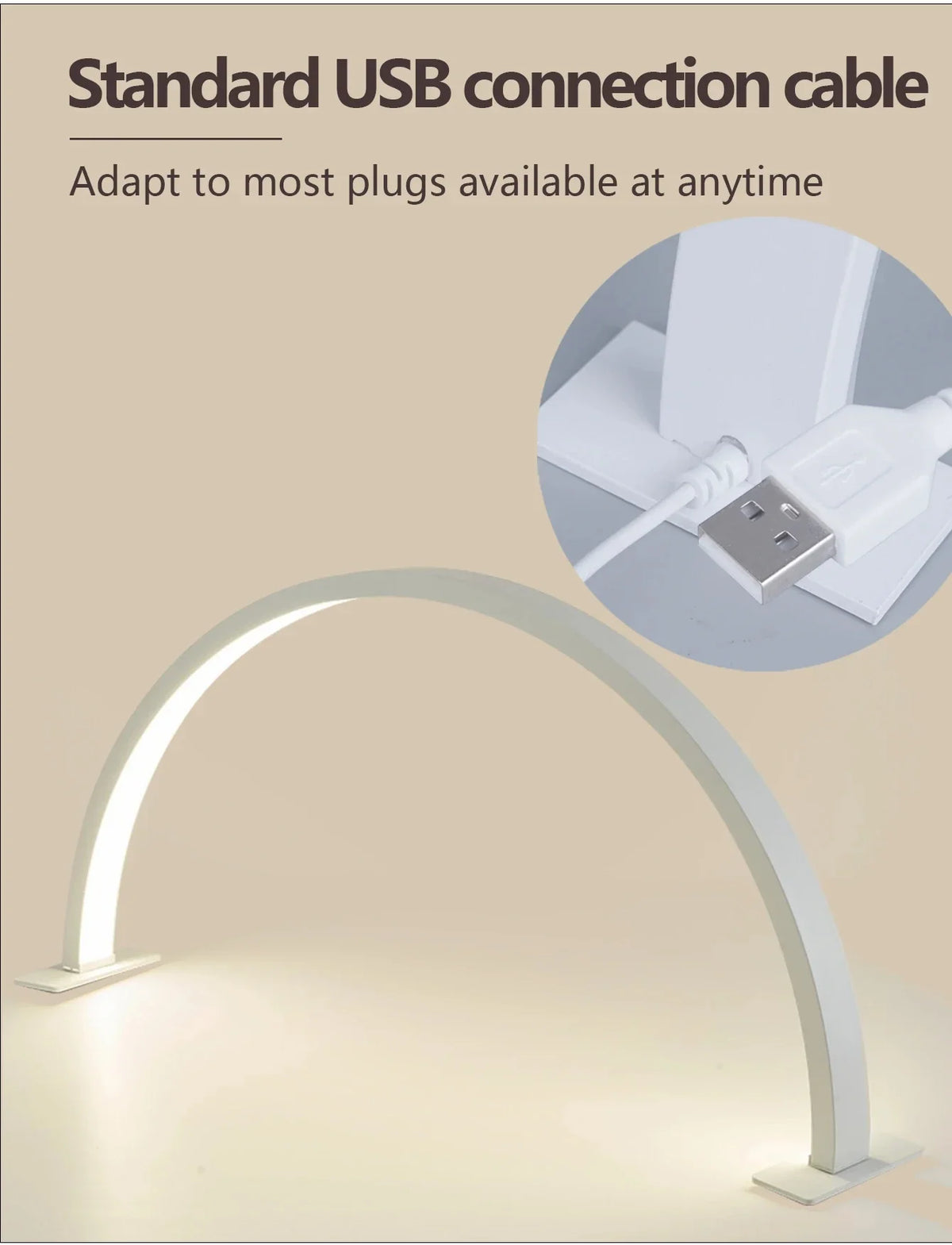 LED Nail Lamp Half Moon Beauty and Brightening Beauty Salon Desktop Lamp Eyelash Beauty Makeup Eye Care Nail Art Special Lights