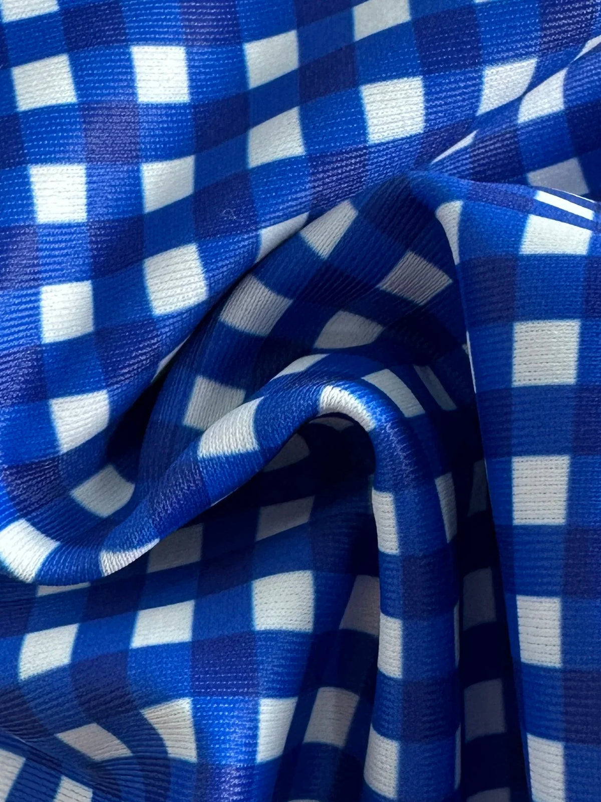 Women's Bikini Set, Ins-Style Picnic Mat Blue and White Plaid Two-Piece Swimsuit, Popular Bowknot Design, Sexy Halter Neck Tie-Up Triangle Top and Tie-Up Triangle Bottoms