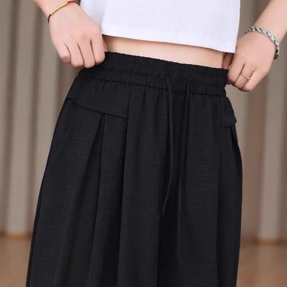 High Waist Wide Leg Pants Skirt Women's Thin New Style Spring Autumn Summer Long Pants Draping Yamamoto Pants
