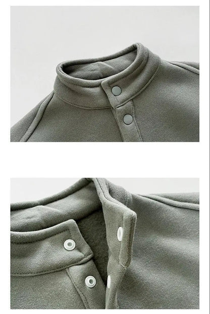 2024 Winter New Baby Boys Fleece Sweatshirt + Sweat Pants 2pcs Suit Infant Plus Velvet Thick Clothes Set Toddler Warm Outfits