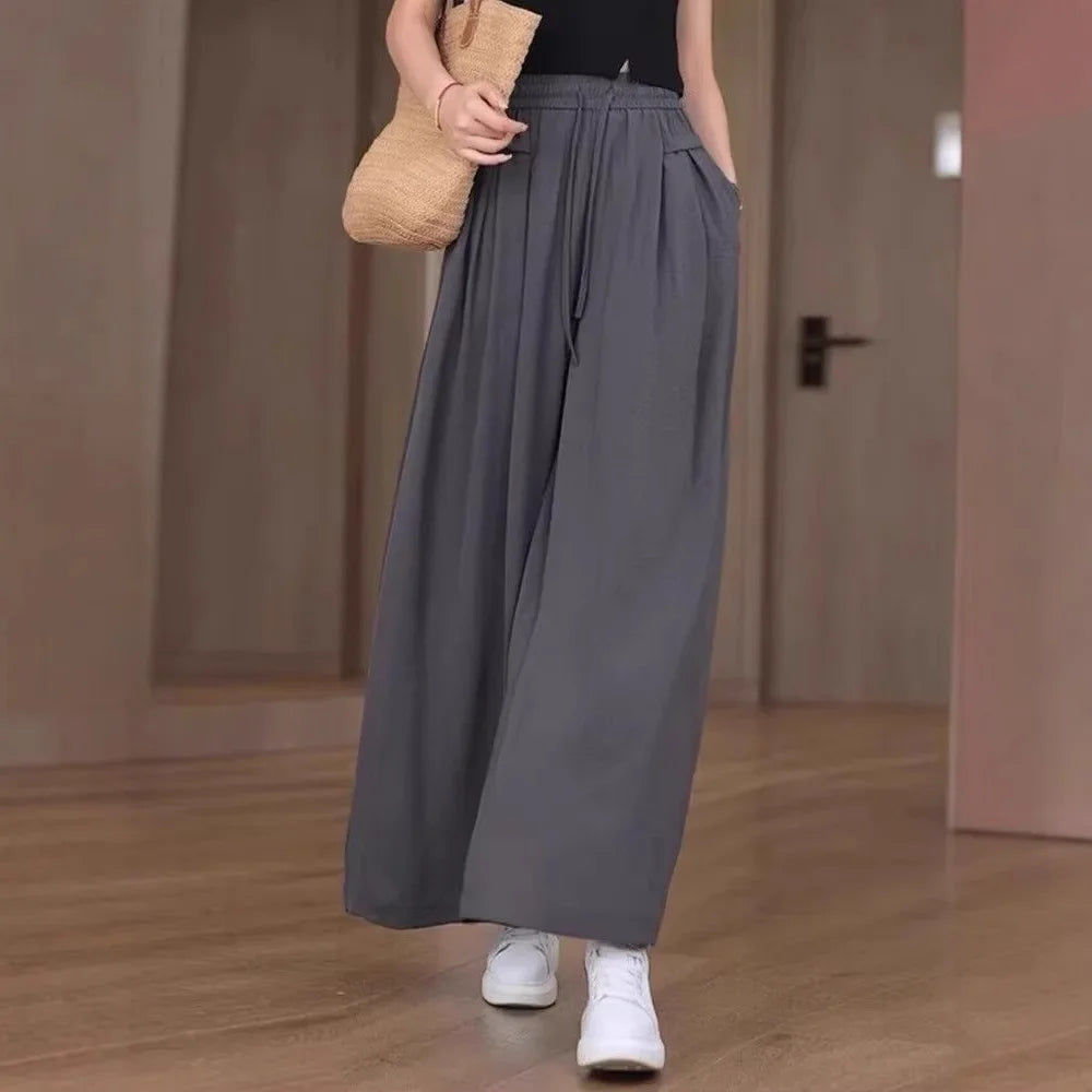 High Waist Wide Leg Pants Skirt Women's Thin New Style Spring Autumn Summer Long Pants Draping Yamamoto Pants