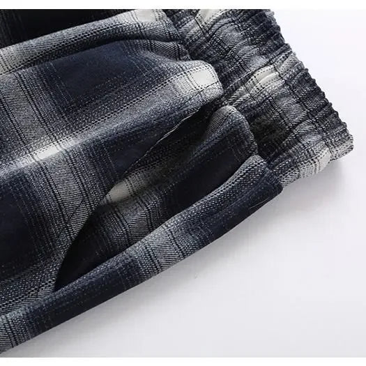 High Waist Plaid Wide Leg Pants Women Loose Straight Casual Slimming Spring Autumn New Style Chinese Brand AE Stock