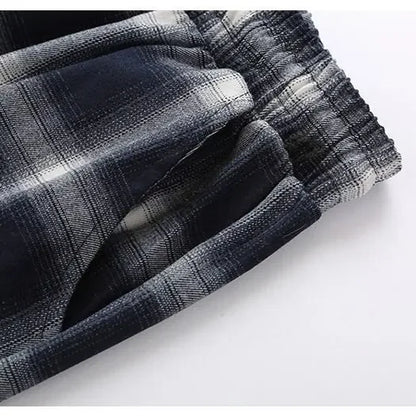 High Waist Plaid Wide Leg Pants Women Loose Straight Casual Slimming Spring Autumn New Style Chinese Brand AE Stock