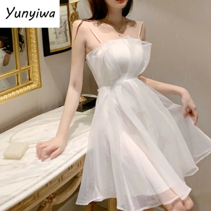 Women's Vintage Lace A-Line Dress with lantern sleeves and elegant mid-calf A-line design