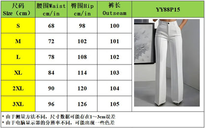 Lady Suit Pants Fashion Solid High Waist Straight Long Pants For Women Elegant Office Women's Clothing Autumn Winter Clothes New
