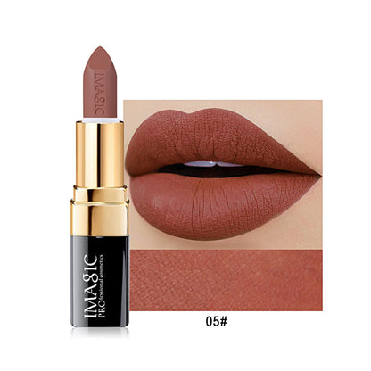 IMAGIC 12-Color Lipstick Matte Waterproof Velvet Pigment Nude Rouge Waterproof Long Lasting Lip Profissional Cosmetics Beauty