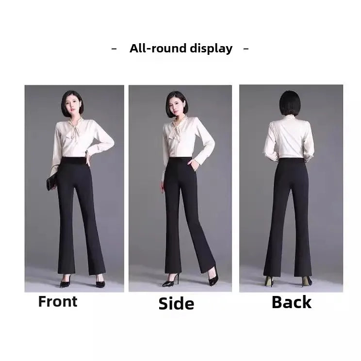 Fashionable Casual Pants Women's Slimming Micro-flared Loose Fit Korean Style Long Trousers Versatile Casual Bell Bottoms