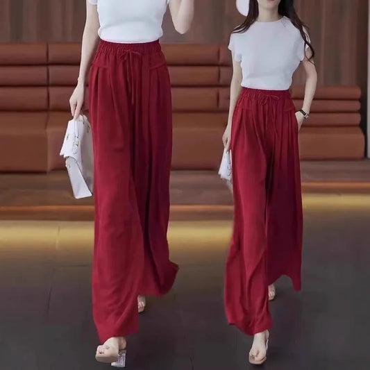 High Waist Wide Leg Pants Skirt Women's Thin New Style Spring Autumn Summer Long Pants Draping Yamamoto Pants