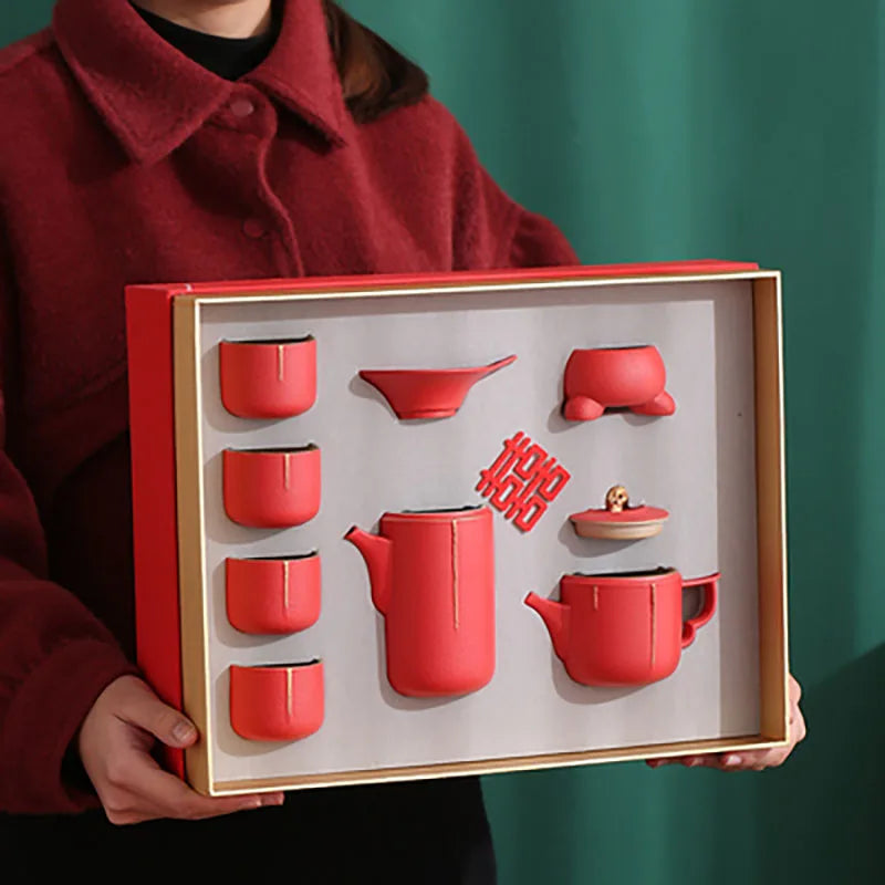Proper Chinese Tea Set Traditional Chinese Tea Set, Porcelain Teapot, Stainless Steel, Tea St ...