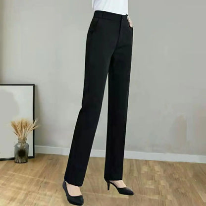 Simple Casual Women Suit Pants Straight Leg Pants Office Ladies Female Trousers Versatile Business Casual Pants Office Trousers
