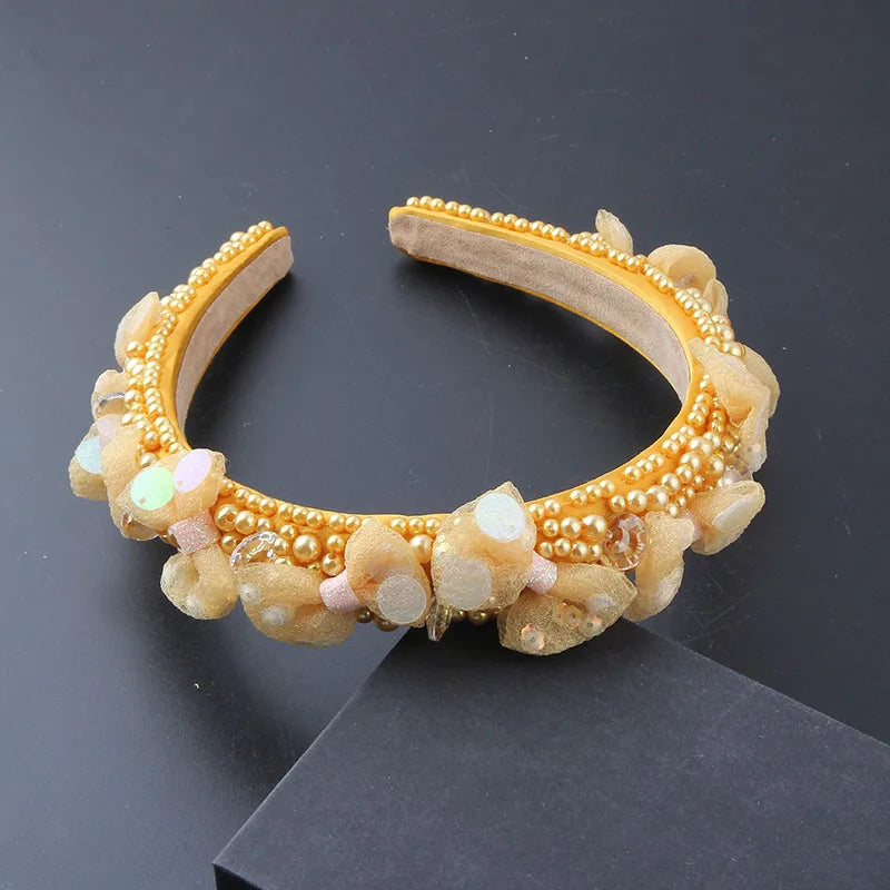 Gorgeous Personality Rhinestone Headwear Fashion Hairband Luxury Baroque Rhinestone Headband Wedding Ladies Bridal Hair